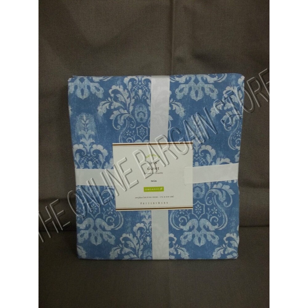 Pottery Barn Iris Flower Floral Bloom Bed Bedroom Dorm Duvet Cover Twin